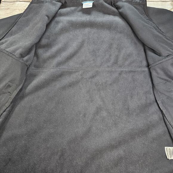 Columbia Jacket Mens Large Black Fleece Lined Full Zip Pockets Softshell Hiking - Picture 5 of 5